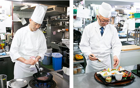 専属の調理スタッフが予約不要でお食事を提供